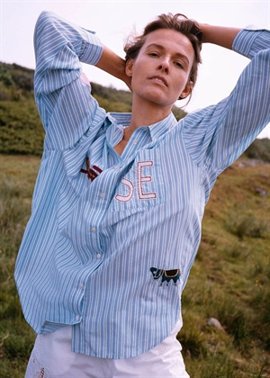 Pil skjorte Green Stripes Sissel Edelbo 